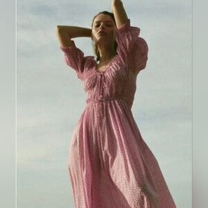 Doen Ischia Dress in Pink Hillside floral EUC